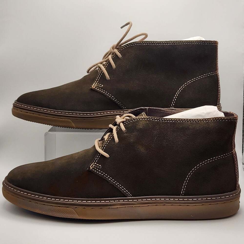 NIB Johnston & Murphy Men's Wallace Chukka Brown/Green Suede Boots Size 10.5M